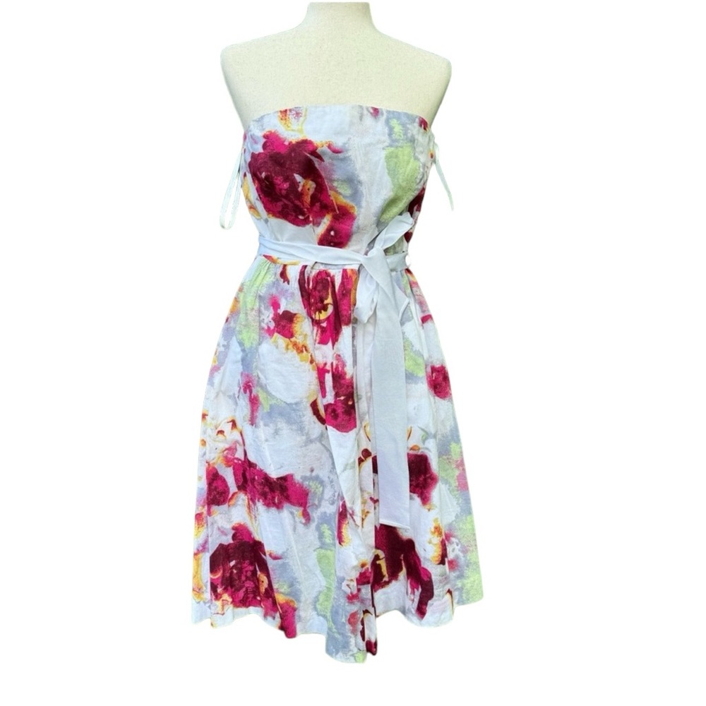 Banana republic strapless cotton dress.
